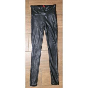 Spanx Women's Faux‎ Leather Leggings Black Size Small #2437